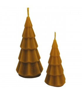 Choinki 8 cm i 5 cm 2 sztuki- Świeczka z wosku pszczelego