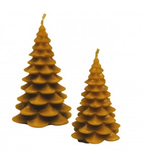 Choinki tradycyjne 8 cm i 5 cm 2 sztuki- Świeczka z wosku pszczelego