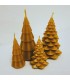 Choinki  8 cm i 5 cm 4 sztuki- Świeczka z wosku pszczelego
