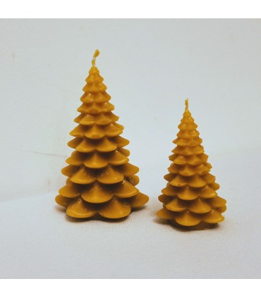 Choinki  8 cm i 5 cm 4 sztuki- Świeczka z wosku pszczelego