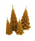 Choinki  8 cm i 5 cm 4 sztuki- Świeczka z wosku pszczelego