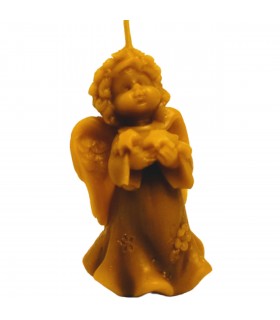Aniołek z 3 gwiazdkami 9 cm - Świeczka z wosku pszczelego