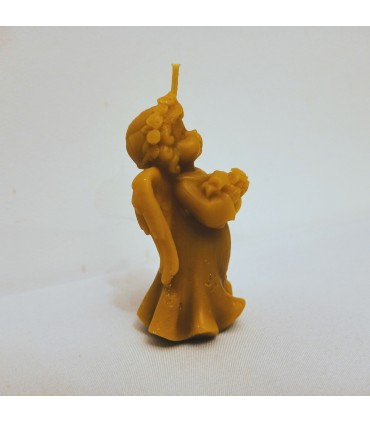 Aniołek z 3 gwiazdkami 9 cm - Świeczka z wosku pszczelego