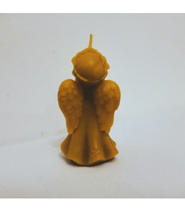 Aniołek z 3 gwiazdkami 9 cm - Świeczka z wosku pszczelego
