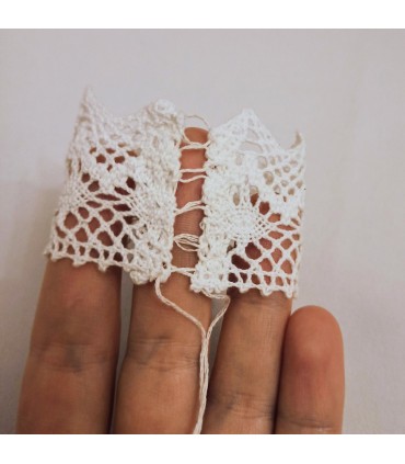 Koronkowa ozdoba na świecę większa - Dodatki do świec