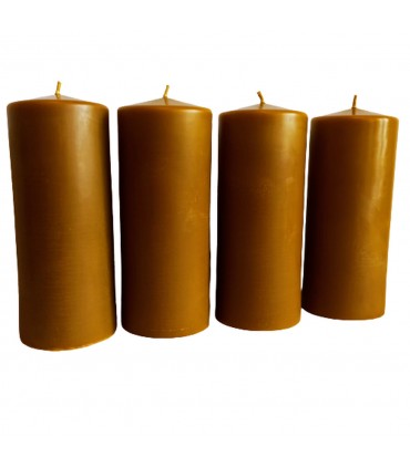 Świece ołtarzowe walec gładki 23 \ 9,5 cm 4 sztuki - świeca z wosku pszczelego
