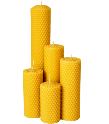 Świece z węzy pszczelej zestaw 5 sztuk- Świeczka z wosku pszczelego
