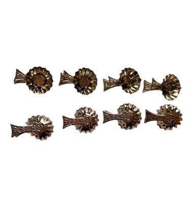 Klipsy do świeczek na choinkę, srebrne, z talerzykiem, 8 sztuk 14 mm