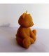 Miś chudy 8,5 cm - Świeczka z wosku pszczelego
