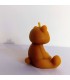 Miś chudy 8,5 cm - Świeczka z wosku pszczelego