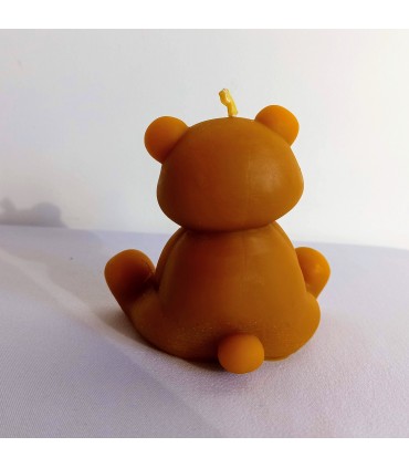 Miś chudy 8,5 cm - Świeczka z wosku pszczelego