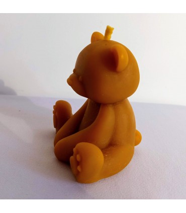 Miś chudy 8,5 cm - Świeczka z wosku pszczelego