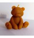 Miś chudy 8,5 cm - Świeczka z wosku pszczelego