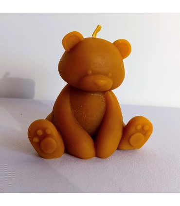 Miś chudy 8,5 cm - Świeczka z wosku pszczelego