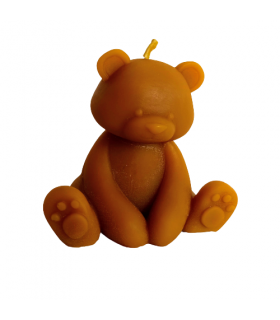 Miś chudy 8,5 cm - Świeczka z wosku pszczelego