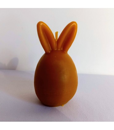 Pisanka z uszami 11 cm - Świeczka z wosku pszczelego cm