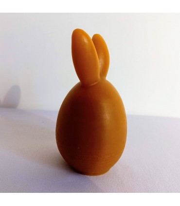 Pisanka z uszami 11 cm - Świeczka z wosku pszczelego cm