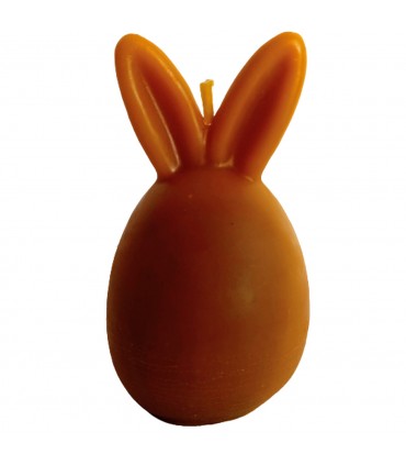 Pisanka z uszami 11 cm - Świeczka z wosku pszczelego cm