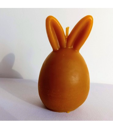 Pisanka z uszami 11 cm - Świeczka z wosku pszczelego cm