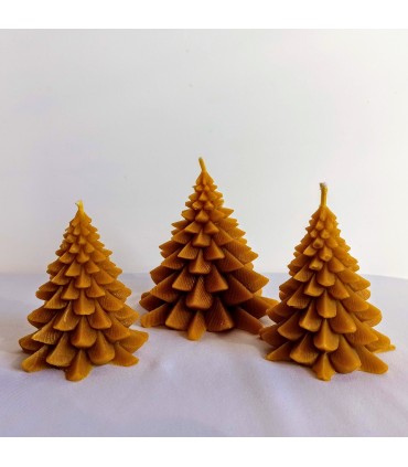 Choinka rozłożysta11 cm - Świeczka z wosku pszczelego