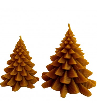 Choinki rozłożyste 9 i 11 cm  2 sztuki- Świeczki z wosku pszczelego