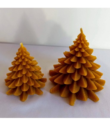 Choinki rozłożyste 9 i 11 cm  2 sztuki- Świeczki z wosku pszczelego