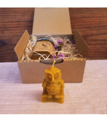 Prezent na Dzień Nauczyciela MAŁY Miód lipowy i świece z wosku pszczelego