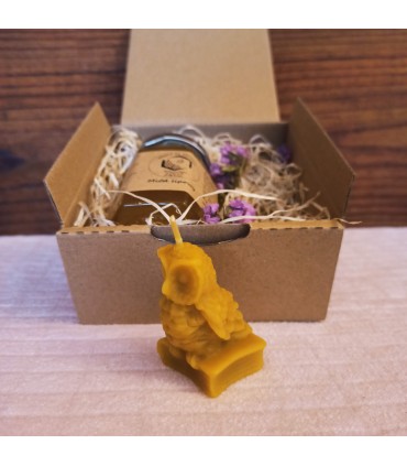 Prezent na Dzień Nauczyciela MAŁY Miód lipowy i świece z wosku pszczelego