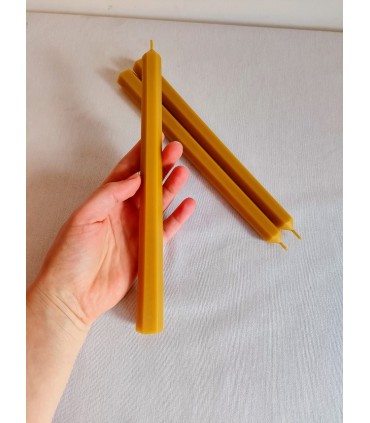 Świece do świecznika 24 cm / 3 szt - Świeczka z wosku pszczelego