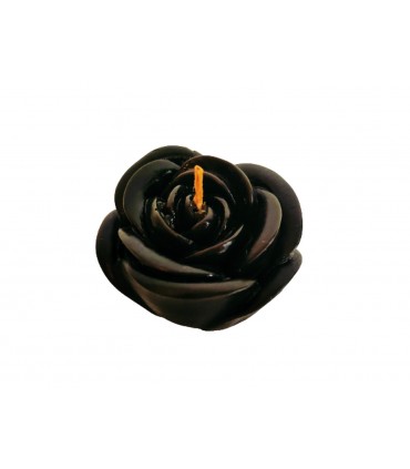 Róża duża - czarna - Świeca z wosku pszczelego