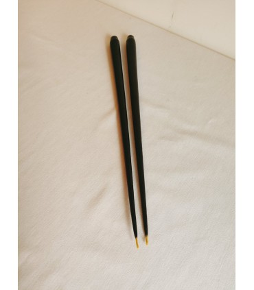 Świece do świecznika 42 cm / 2 szt czarna - Świeczka z wosku pszczelego