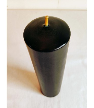 Walec gładki czarny 25 \ 6,9 cm - świeca z wosku pszczelego
