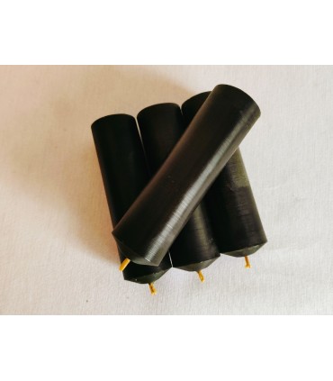 Walce gładkie czarne 11 cm 4 sztuki - świeca z wosku pszczelego