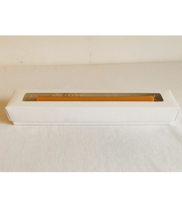 Gromnica 28 cm w białym pudełku - Świeca z wosku pszczelego