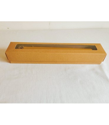 Gromnica 28 cm w szarym pudełku - Świeca z wosku pszczelego