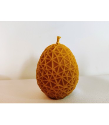 Pisanki z nowoczesnym wzorem 2 sztuki - Świeczka z wosku pszczelego