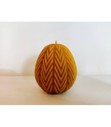 Pisanki prążkowane 2 sztuki - Świeczka z wosku pszczelego