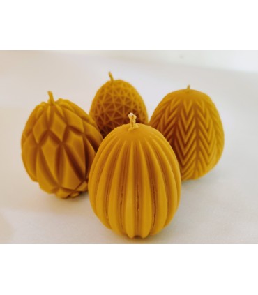 Pisanki 4 sztuki - Świeczka z wosku pszczelego