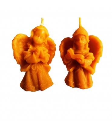 Aniołki małe para 2 sztuki - Świeczka z wosku pszczelego