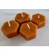 Małe świeczki w kształcie heksanów 4 sztuki - Świeczka z wosku pszczelego