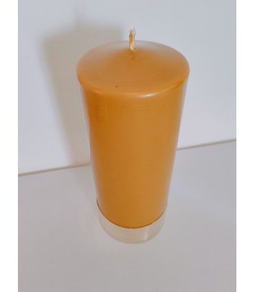 Świeca ołtarzowa gruba z mosiężnym okuciem 23 \ 9,5 cm - świeca z wosku pszczelego