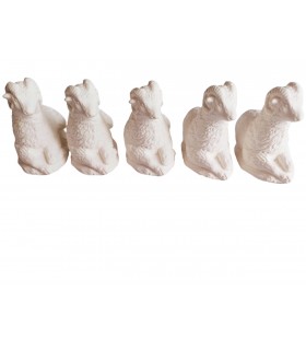 Baranek do koszyczka Wielkanocnego 5 sztuk- figurka z gipsu
