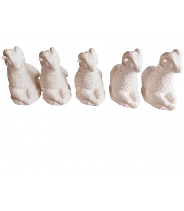 Baranek do koszyczka Wielkanocnego 5 sztuk- figurka z gipsu