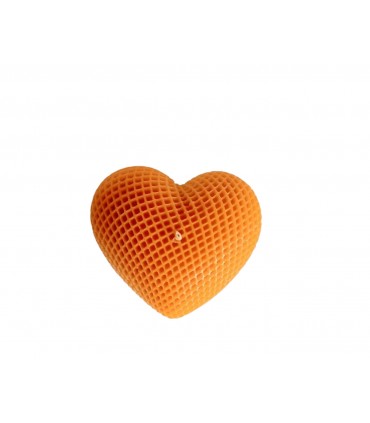 Serce z krateczką - Świeczka z wosku pszczelego