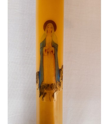 Gromnica jak dawniej z Maryją i wilkami - Świeca z wosku pszczelego