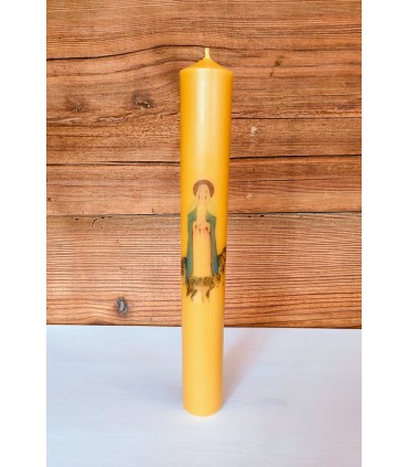Gromnica jak dawniej z Maryją i wilkami - Świeca z wosku pszczelego