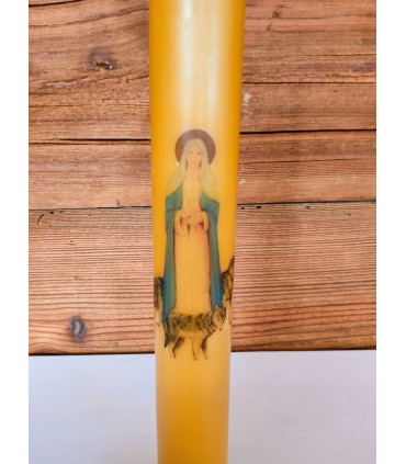 Gromnica jak dawniej z Maryją i wilkami - Świeca z wosku pszczelego