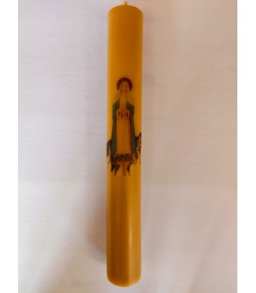 Gromnica jak dawniej z Maryją i wilkami - Świeca z wosku pszczelego