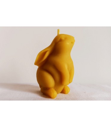 Zajączek kicający - Świeczka z wosku pszczelego
