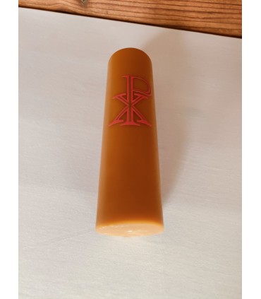 Świeca ołtarzowa z aplikacją PAX 26 \ 6,9 cm - świeca z wosku pszczelego